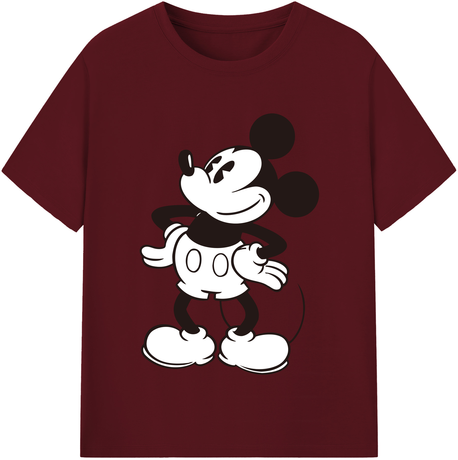 （画像用） ミッキーマウス Mickey Mouse 綿100％半袖Tシャツ（フロントプリント）